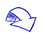 Arrow - Hand Drawn Blue